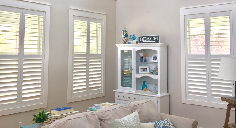 Polywood shutters in Boise great room